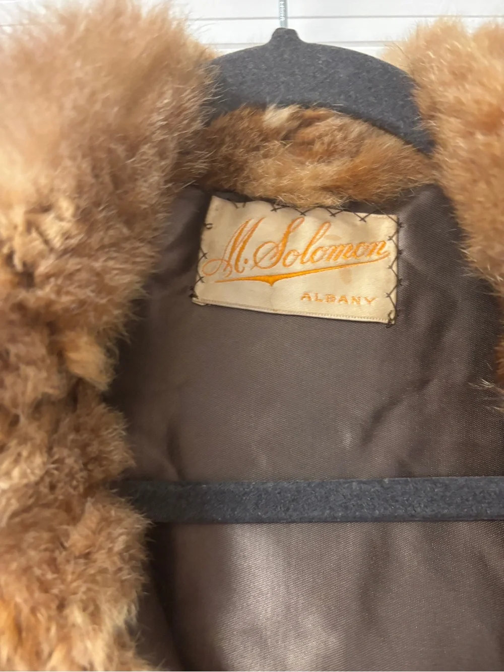 Vintage M. Solomon Sz S Patchwork Rabbit Fur Jacket Coat 70s 80s EXCELLENT!